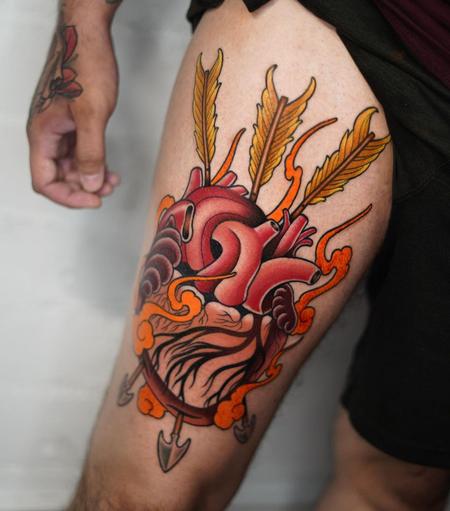 Tattoos - Arrow Heart Tattoo - 143626